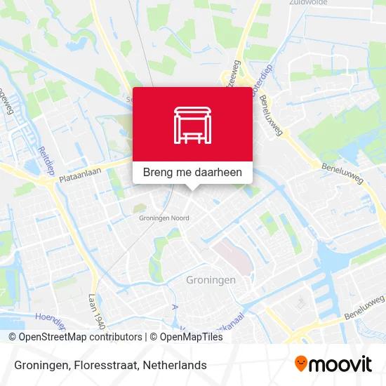 Groningen, Floresstraat kaart