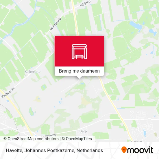 Havelte, Johannes Postkazerne kaart