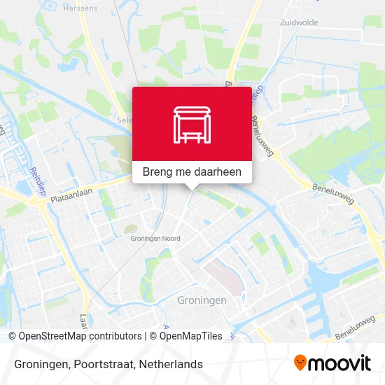 Groningen, Poortstraat kaart