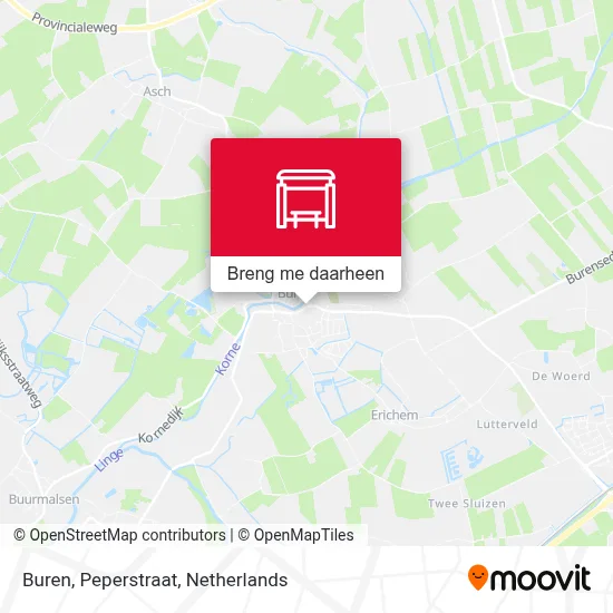 Buren, Peperstraat kaart