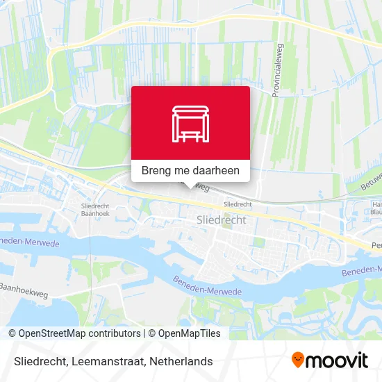 Sliedrecht, Leemanstraat kaart