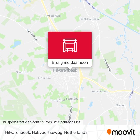 Hilvarenbeek, Hakvoortseweg kaart