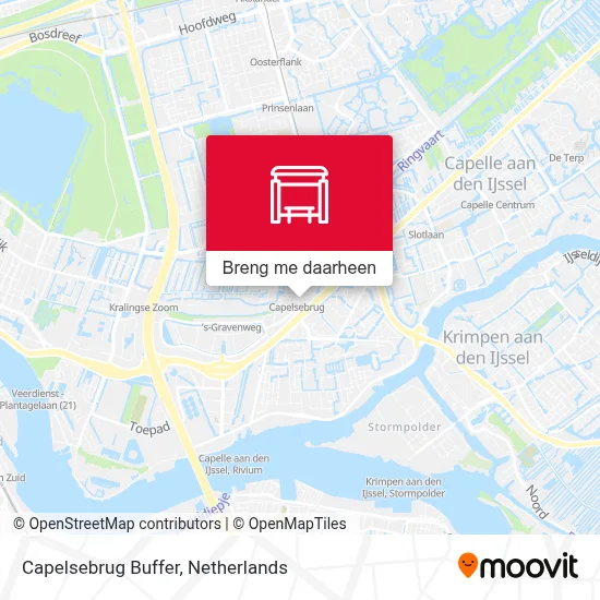 Capelsebrug Buffer kaart