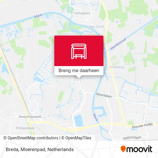 Breda, Moerenpad kaart