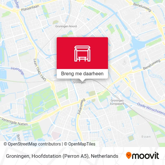 Groningen, Hoofdstation (Perron A5) kaart