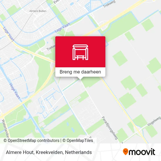 Almere Hout, Kreekvelden kaart