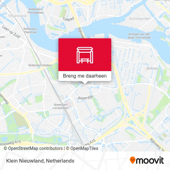 Klein Nieuwland kaart