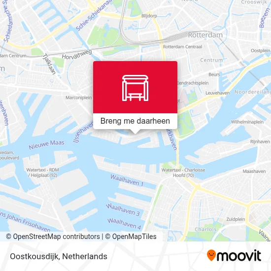 Oostkousdijk kaart