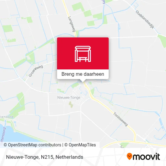 Nieuwe-Tonge, N215 kaart