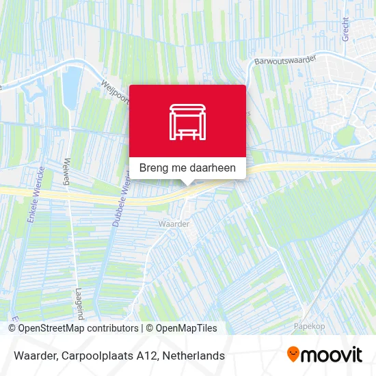 Waarder, Carpoolplaats A12 kaart