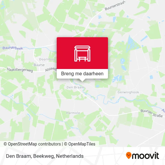 Den Braam, Beekweg kaart