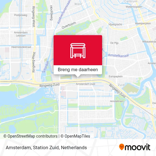 Amsterdam, Station Zuid kaart