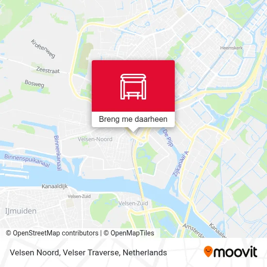 Velsen Noord, Velser Traverse kaart