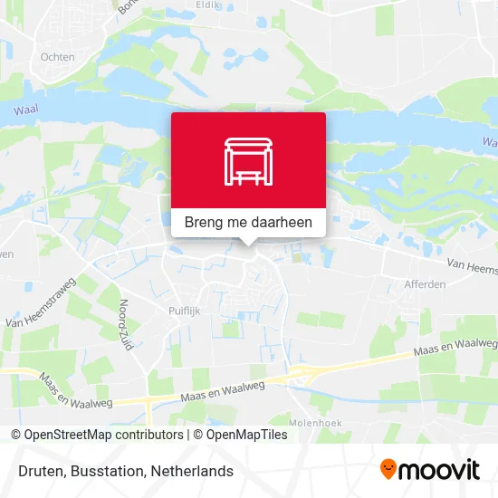 Druten, Busstation kaart