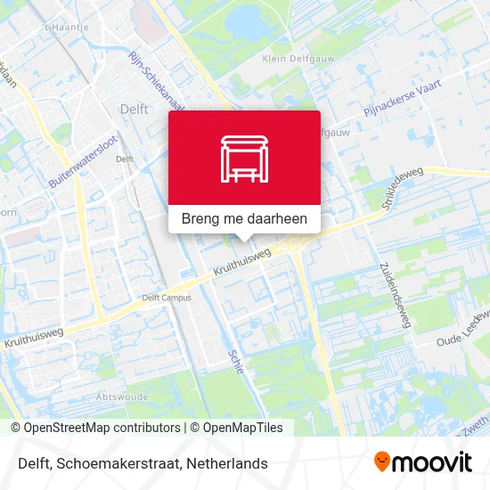 Delft, Schoemakerstraat kaart
