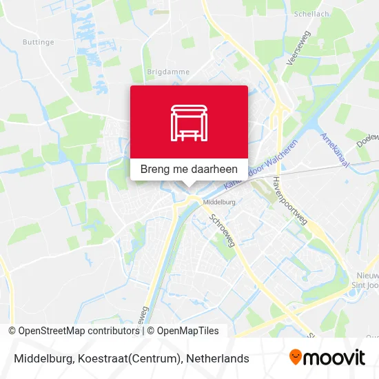 Middelburg, Koestraat(Centrum) kaart
