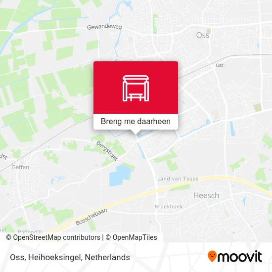 Oss, Heihoeksingel kaart