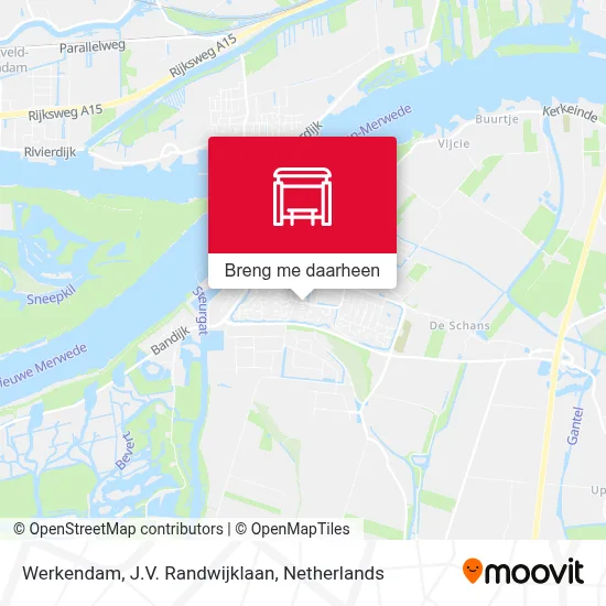 Werkendam, J.V. Randwijklaan kaart