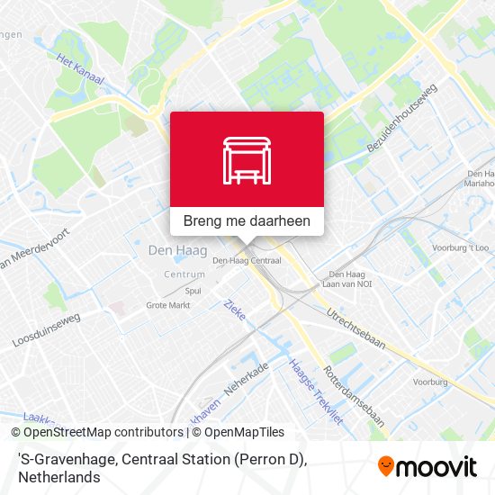 'S-Gravenhage, Centraal Station (Perron D) kaart