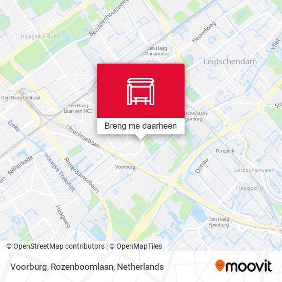 Voorburg, Rozenboomlaan kaart