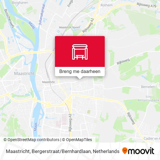 Maastricht, Bergerstraat / Bernhardlaan kaart