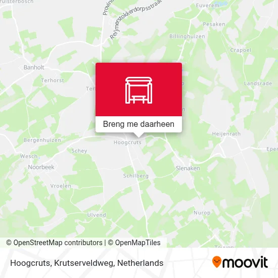Hoogcruts, Krutserveldweg kaart