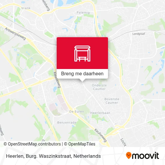 Heerlen, Burg. Waszinkstraat kaart