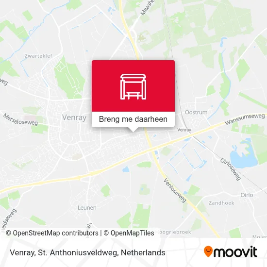 Venray, St. Anthoniusveldweg kaart