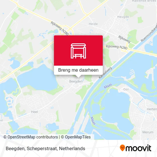 Beegden, Scheperstraat kaart