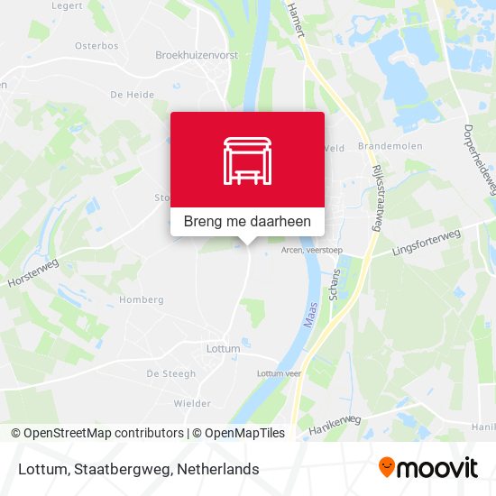 Lottum, Staatbergweg kaart