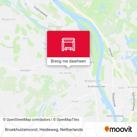 Broekhuizenvorst, Heideweg kaart