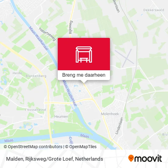 Malden, Rijksweg/Grote Loef kaart