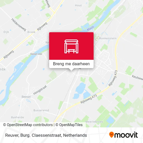 Reuver, Burg. Claessenstraat kaart