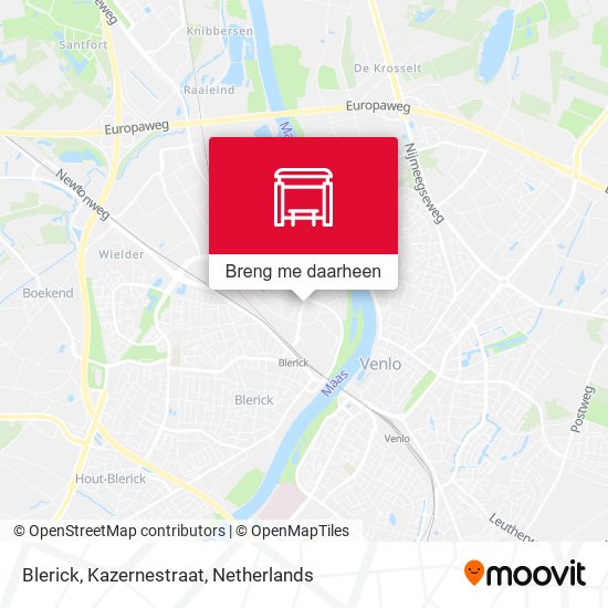 Blerick, Kazernestraat kaart