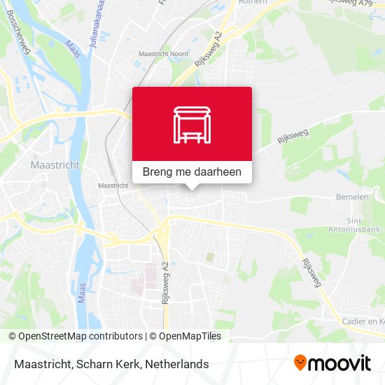 Maastricht, Scharn Kerk kaart