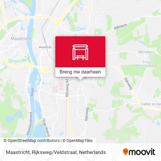 Maastricht, Rijksweg / Veldstraat kaart