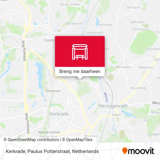 Kerkrade, Paulus Potterstraat kaart