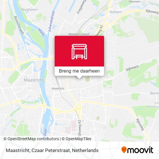 Maastricht, Czaar Peterstraat kaart