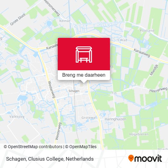 Schagen, Clusius College kaart