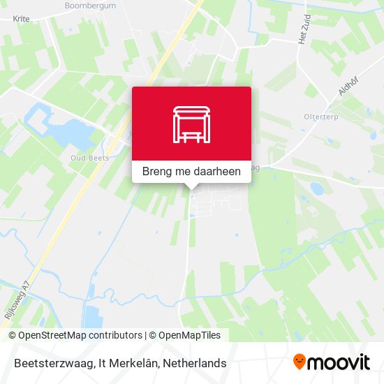 Beetsterzwaag, It Merkelân kaart