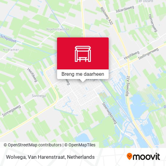 Wolvega, Van Harenstraat kaart