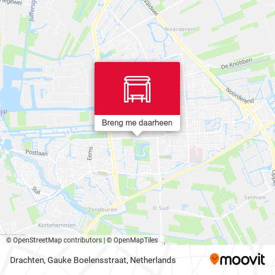 Drachten, Gauke Boelensstraat kaart