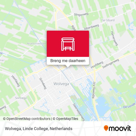 Wolvega, Linde College kaart