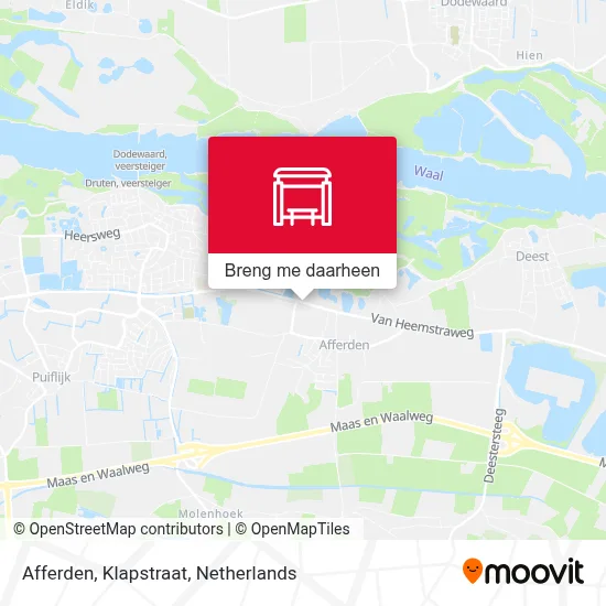 Afferden, Klapstraat kaart