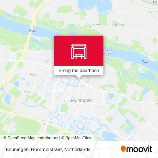 Beuningen, Hommelstraat kaart