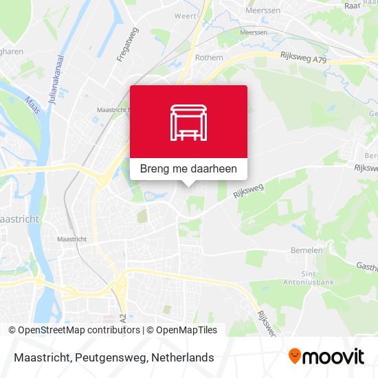 Maastricht, Peutgensweg kaart