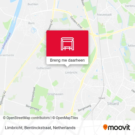 Limbricht, Bentinckstraat kaart