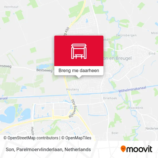 Son, Parelmoervlinderlaan kaart