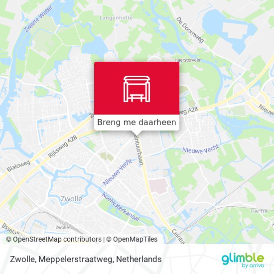 Zwolle, Meppelerstraatweg kaart