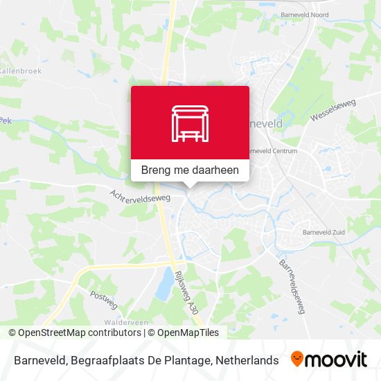 Barneveld, Begraafplaats De Plantage kaart